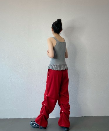 Red 3D Sweat Pants #250418